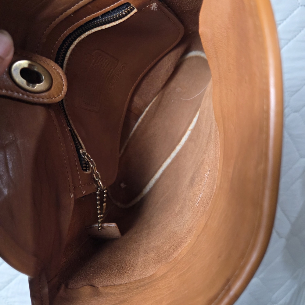 Vintage Coach Nottingham 9948 Binocular Bag Crossbody British Tan Brown USA - Picture 3 of 12